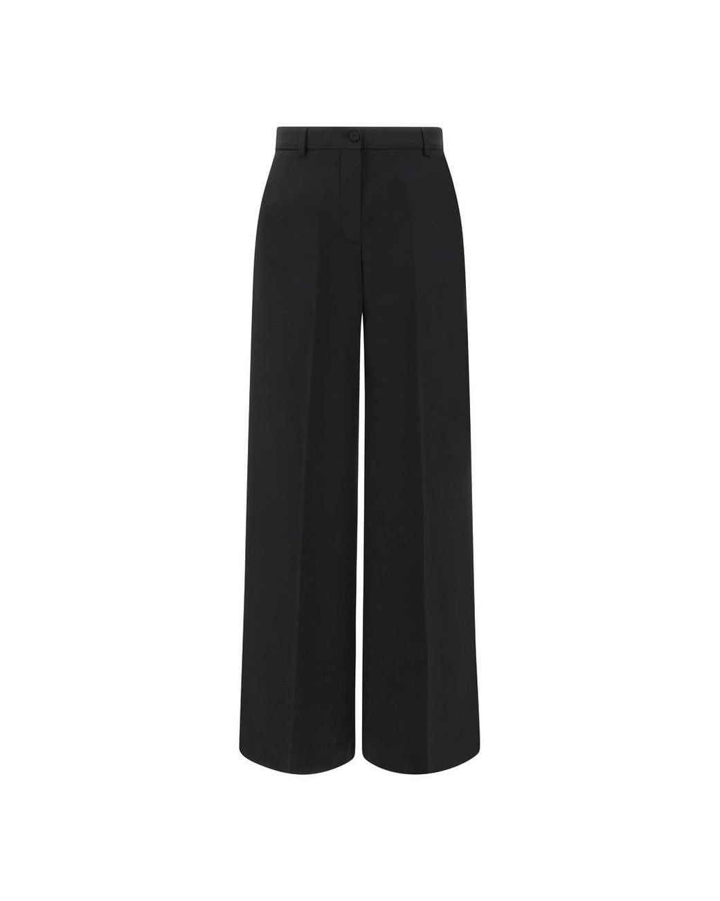 Paul & Shark Black Tech Wool Palazzo Trousers