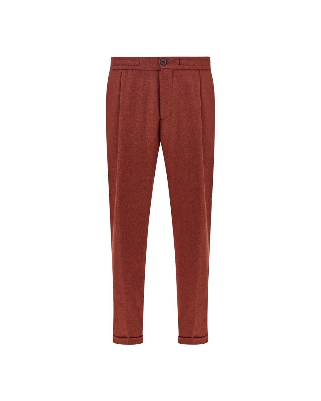 Paul & Shark Red Alba Wool Blend Trousers for men