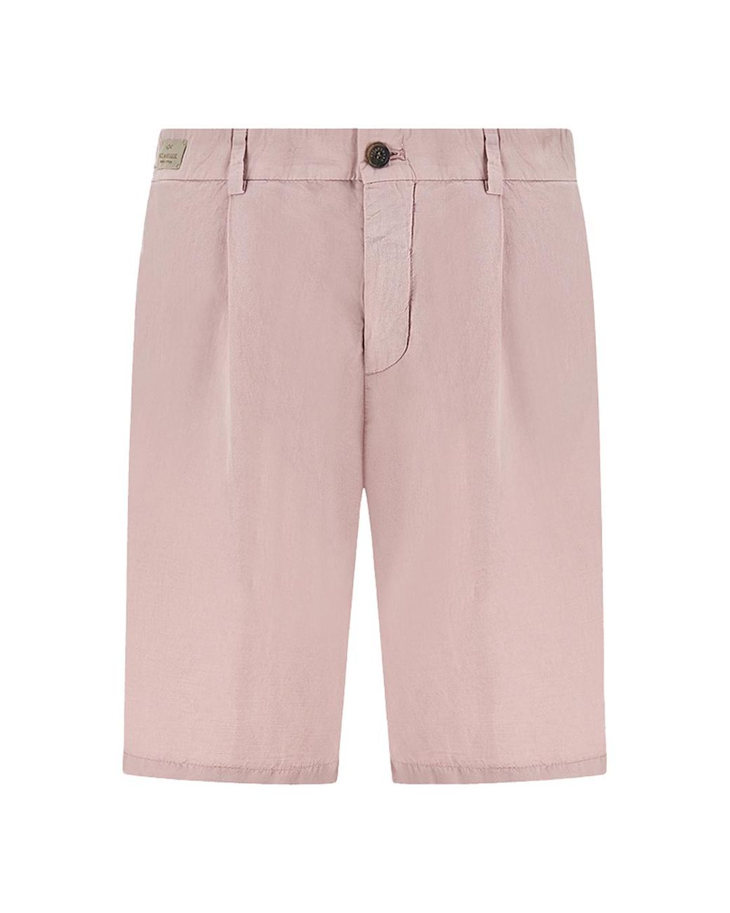 Paul & Shark Pink Linen And Cotton Bermuda Shorts for men