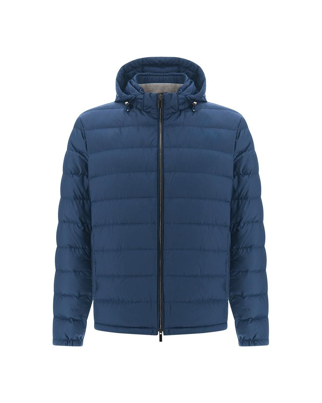 Paul & Shark Blue Technical Ultralight Down Jacket With Alcantara Details for men