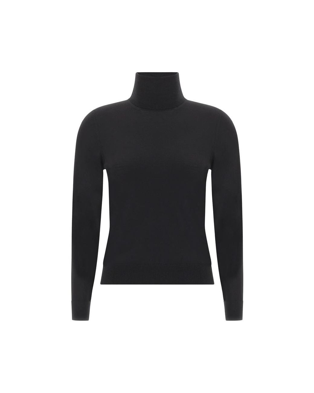 Paul & Shark Black Merino Wool Turtleneck Sweater