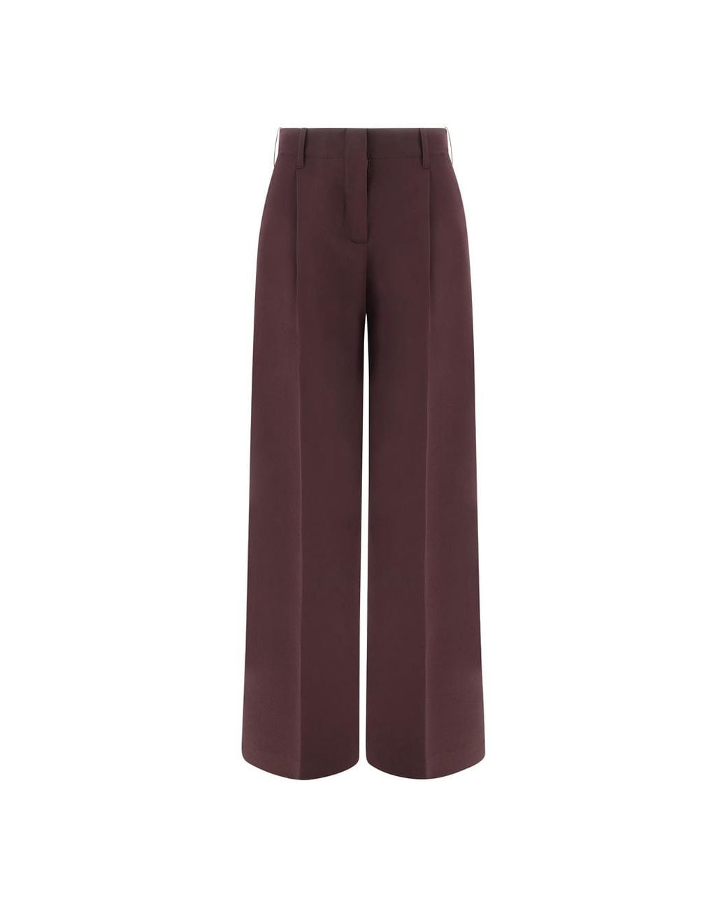 Paul & Shark Purple Technical Viscose Wide-Leg Trousers