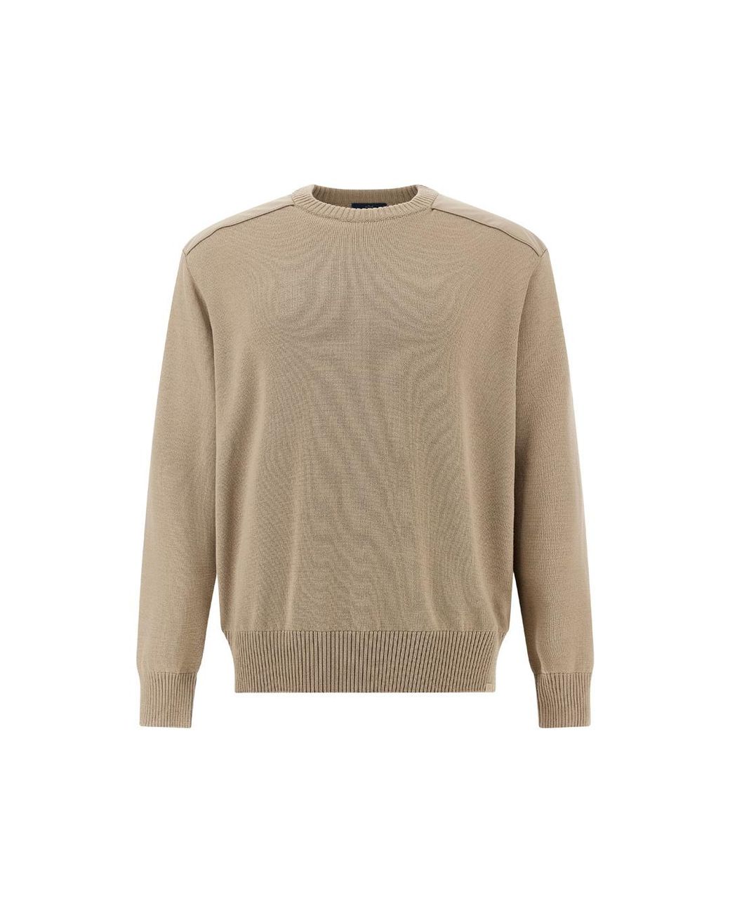 Paul & Shark Natural Soft Cool Touch Wool Crewneck Sweater With Typhoon Details for men