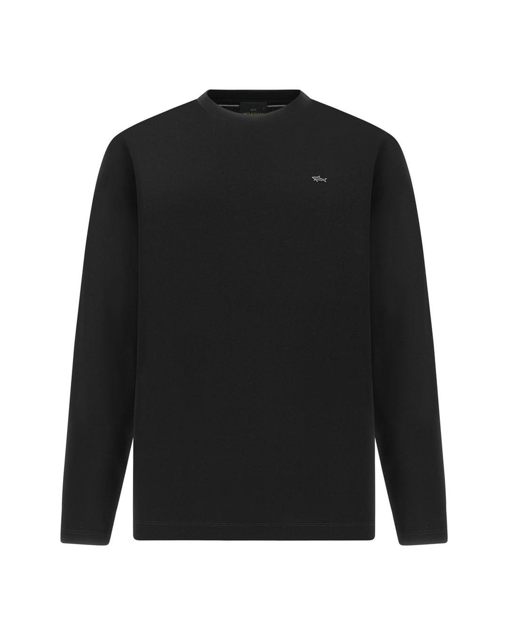 Paul & Shark Black Aqua Touch Cotton T-Shirt for men