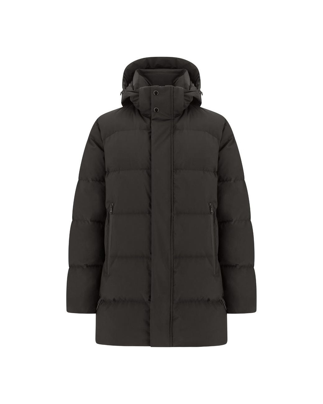 Paul & Shark Black Typhoon Platinum Long Down Jacket for men