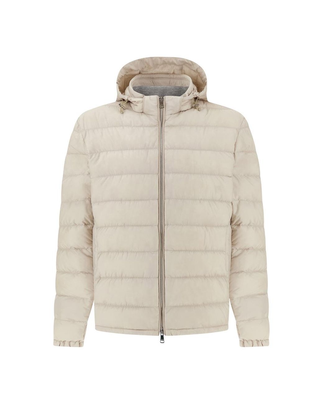 Paul & Shark Natural Technical Ultralight Down Jacket With Alcantara Details for men