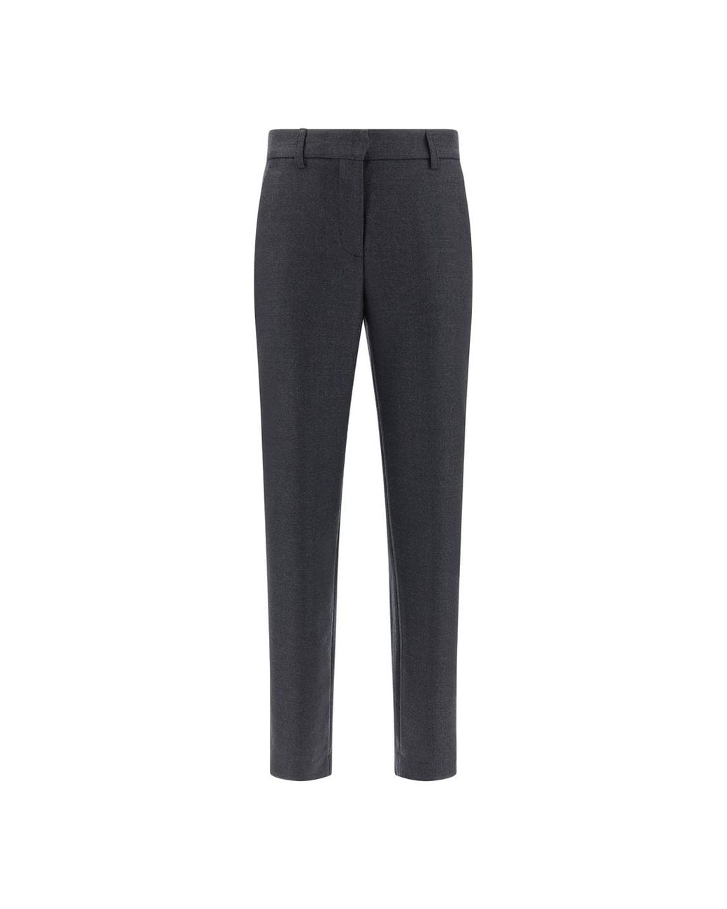 Paul & Shark Blue Wool Twill Tapered Trousers
