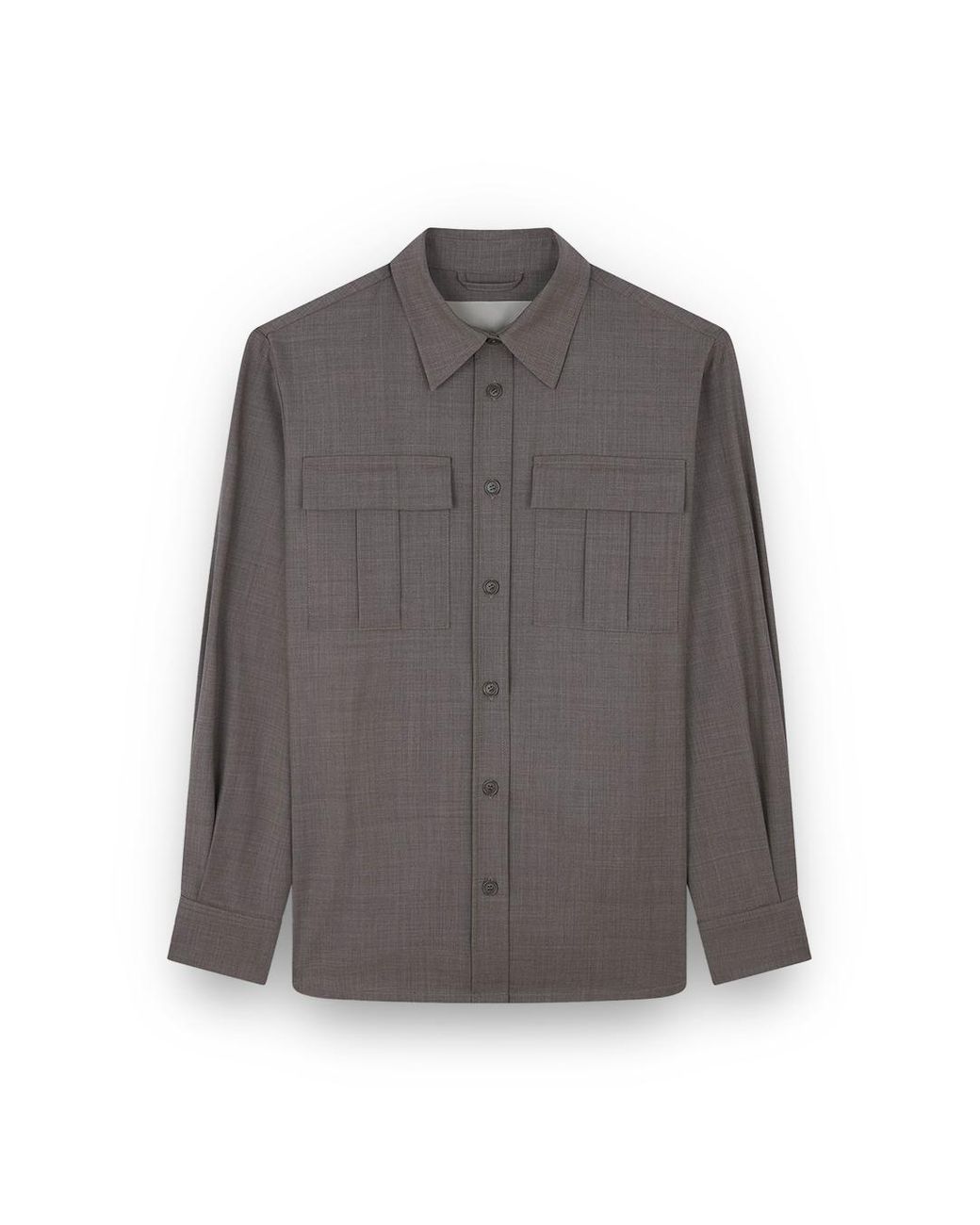Paul & Shark Gray Stretch Wool Overshirt