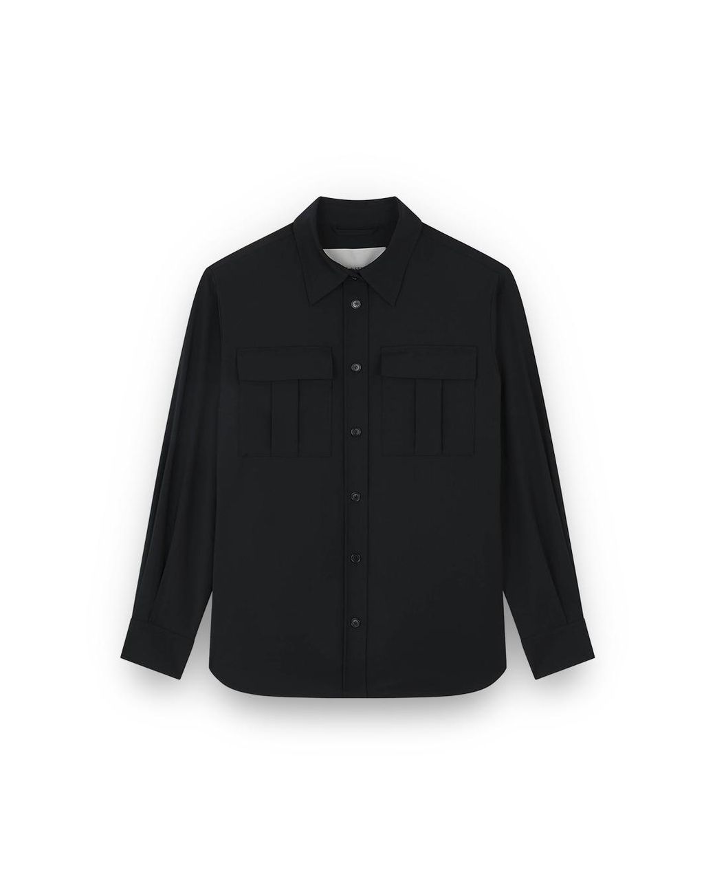 Paul & Shark Black Stretch Wool Overshirt