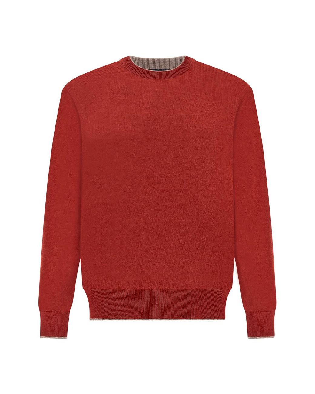Paul & Shark Red Piuma Wool Crewneck Sweater for men