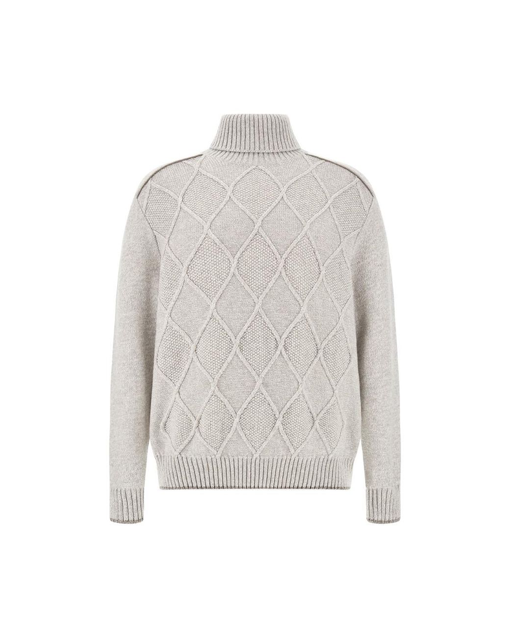 Paul & Shark Gray Wool And Cashmere Turtleneck Sweater, Cloud for men