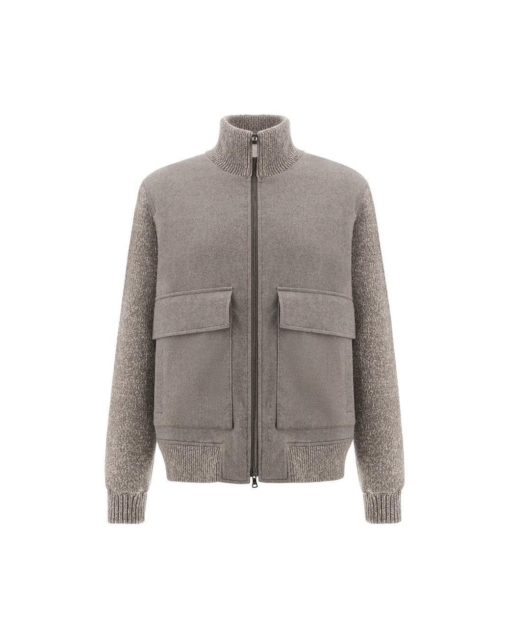 Paul & Shark Gray Aliseo Wool And Cashmere Blouson for men