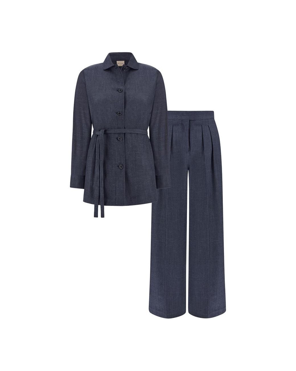 Paul & Shark Blue Jersely Overshirt And Trousers Set