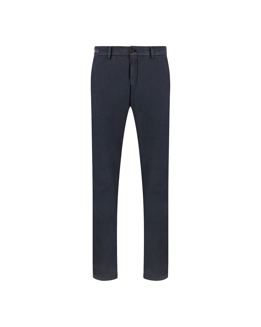 Paul & Shark Blue Silk And Stretch Cotton Chino Pants for men