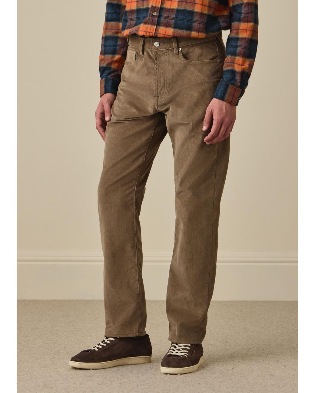 Paul Smith Natural Relaxed Tapered-Fit Light Corduroy Trousers for men