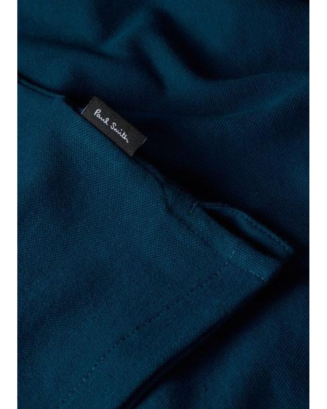 Paul Smith Blue Contrast Tipping Zip Polo Shirt for men