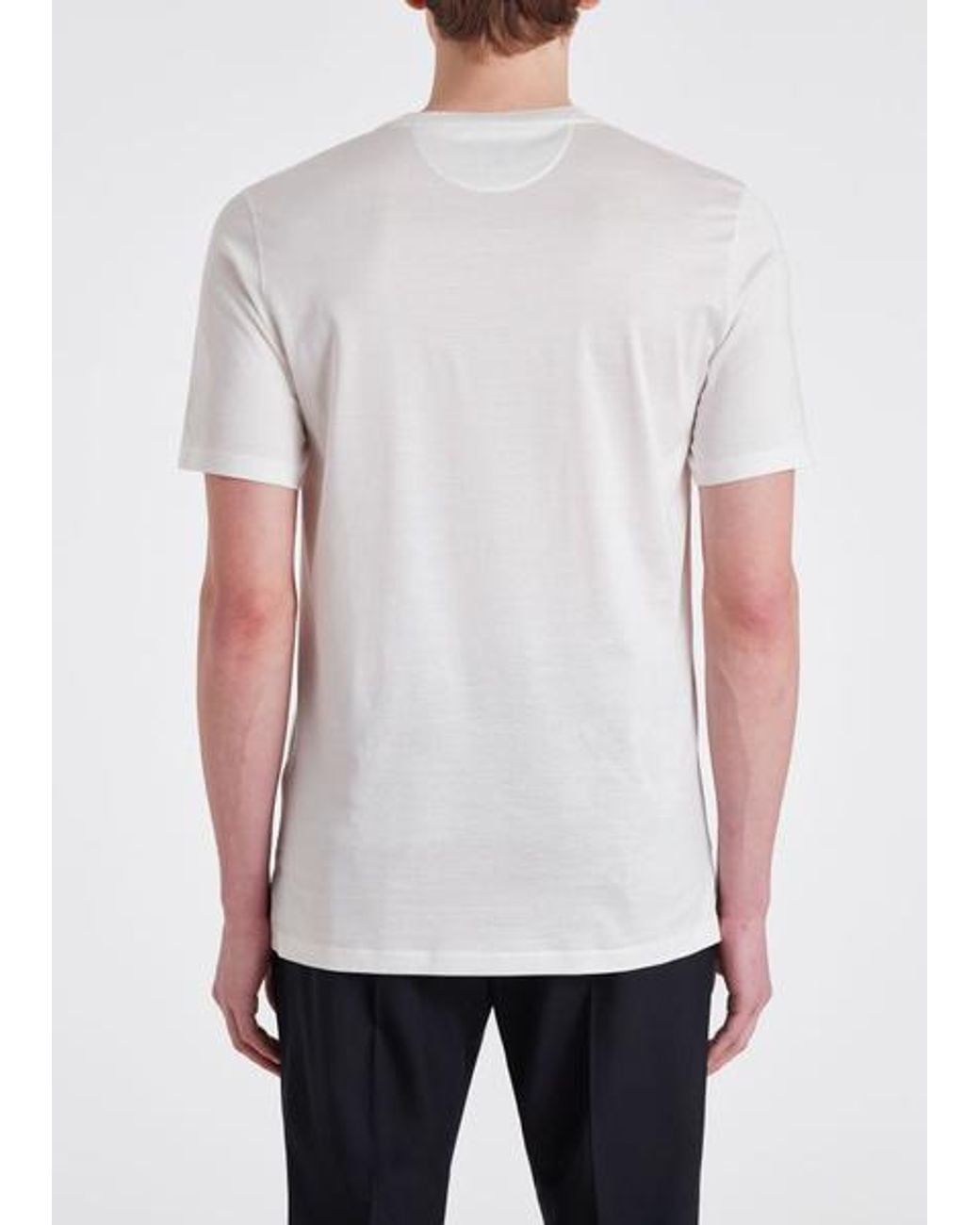Paul Smith White 'signature Stripe' Pocket T-shirt for men