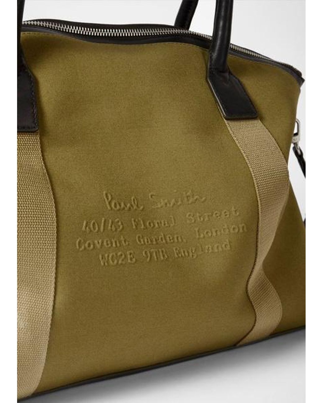 Paul Smith Green Khaki Canvas Tote Bag for men