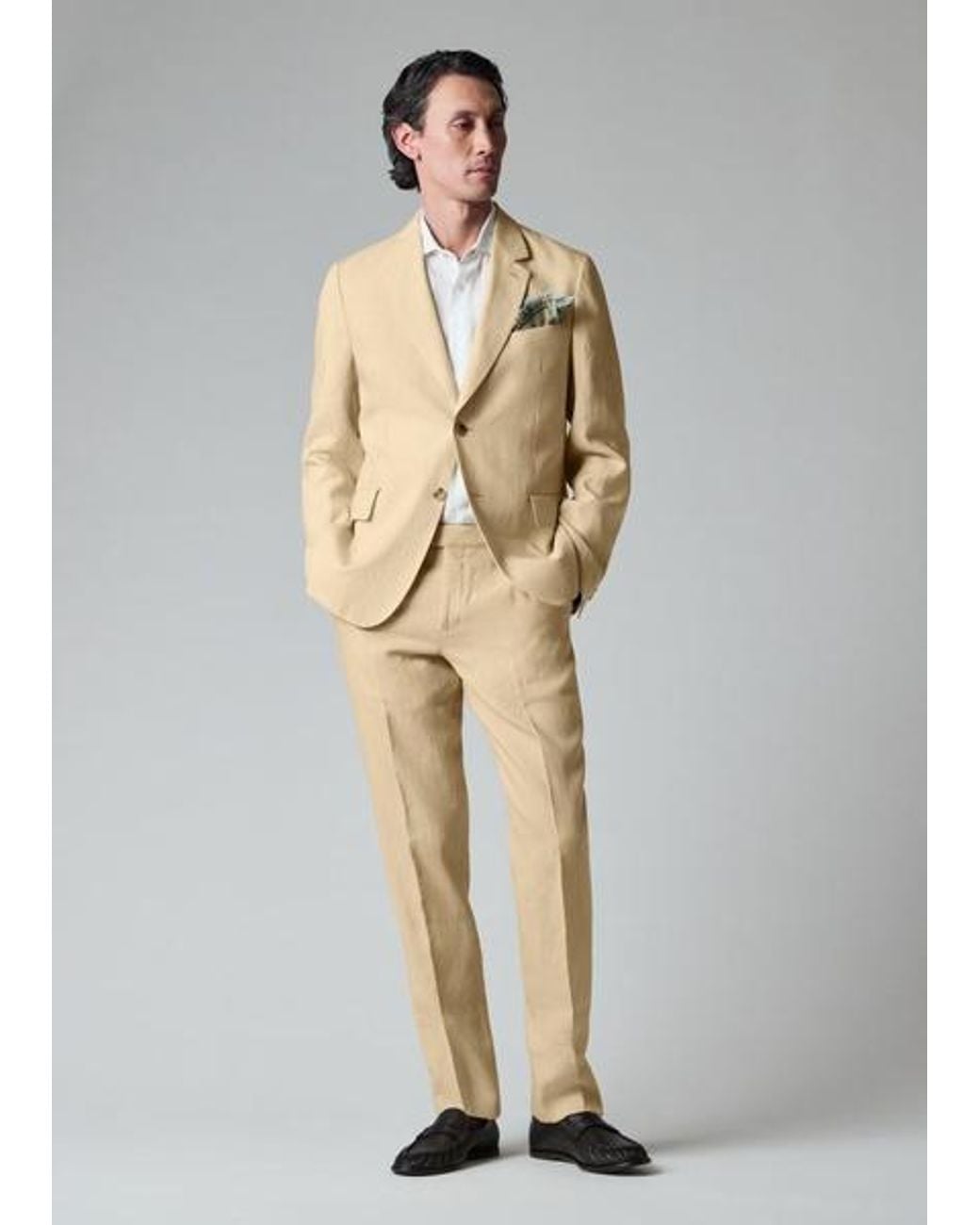 Paul Smith White Ecru Linen Buggy-Lined Blazer for men