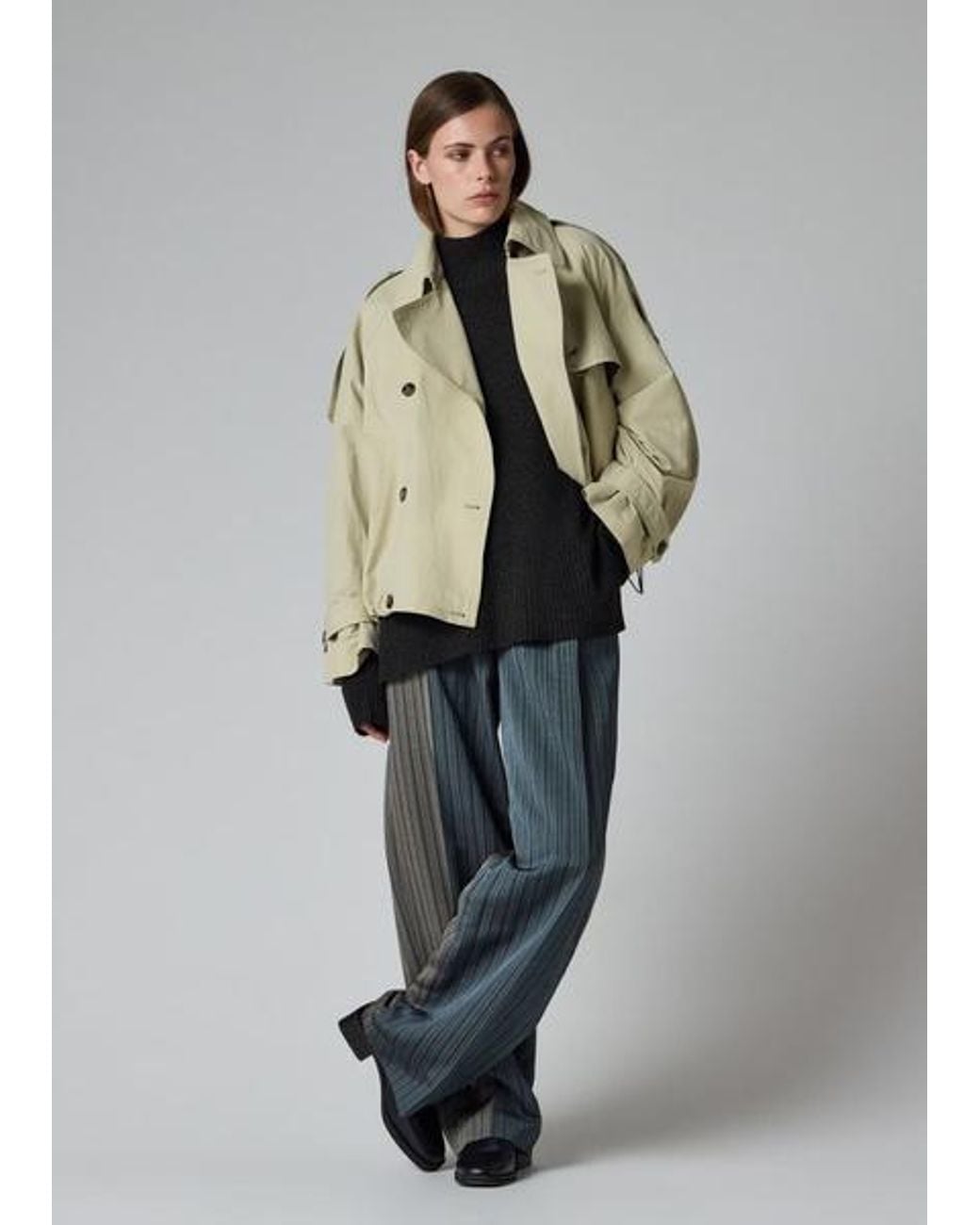 Paul Smith Gray Wool-Cashmere High Neck Knit Sweater