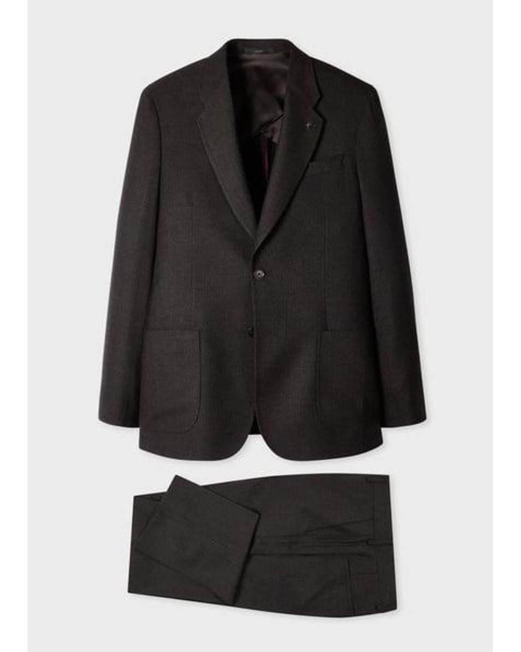 Paul Smith Black Wool-Cashmere Two-Piece Suit for men