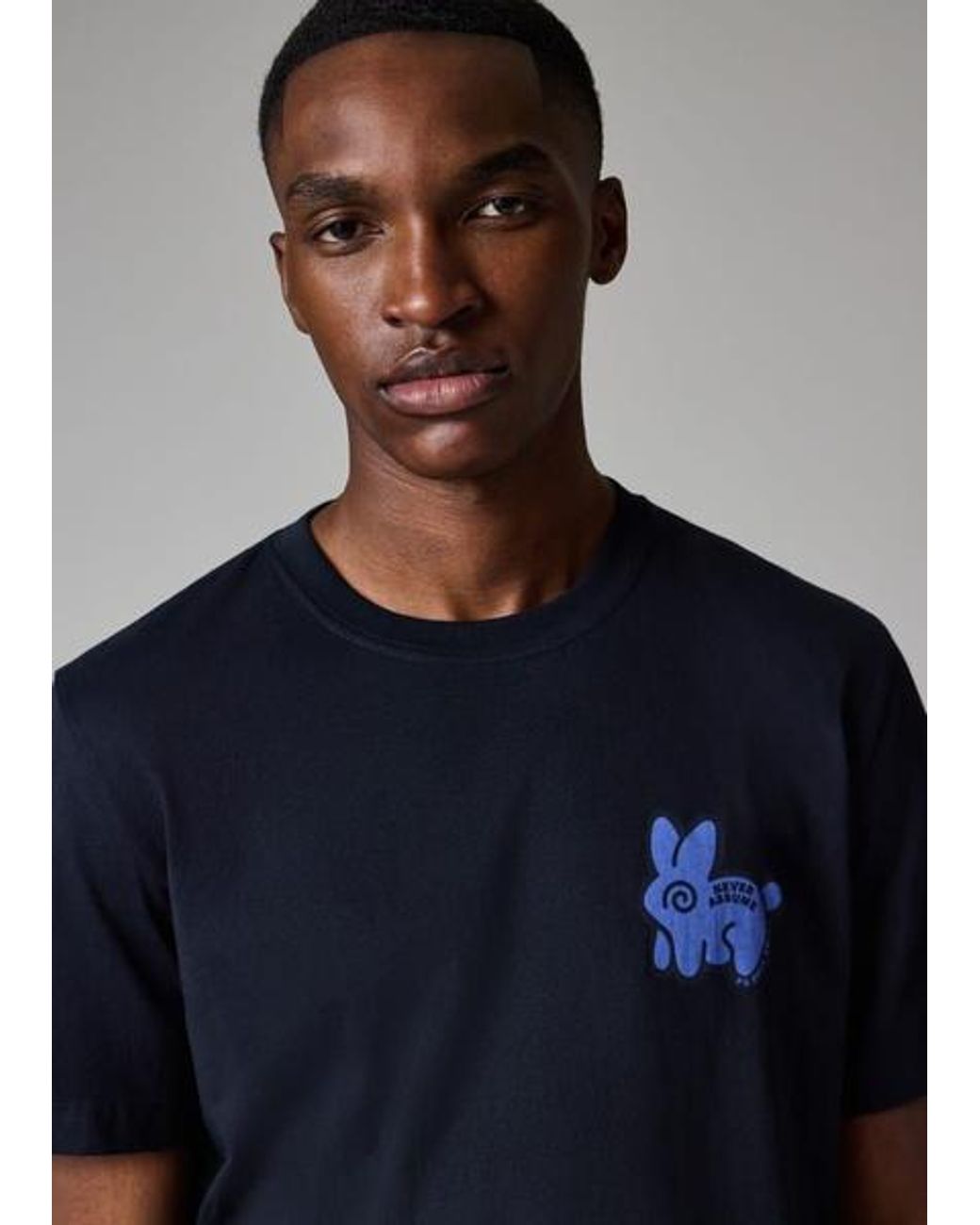 Paul Smith Blue 'Never Assume Bunny' Print T-Shirt for men