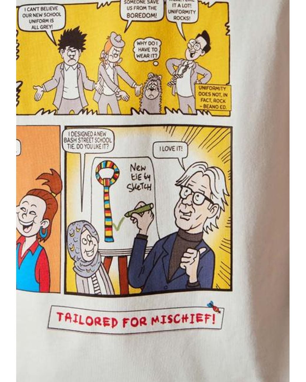 Paul Smith + Beano Gray 'Comic Strip' Print T-Shirt for men