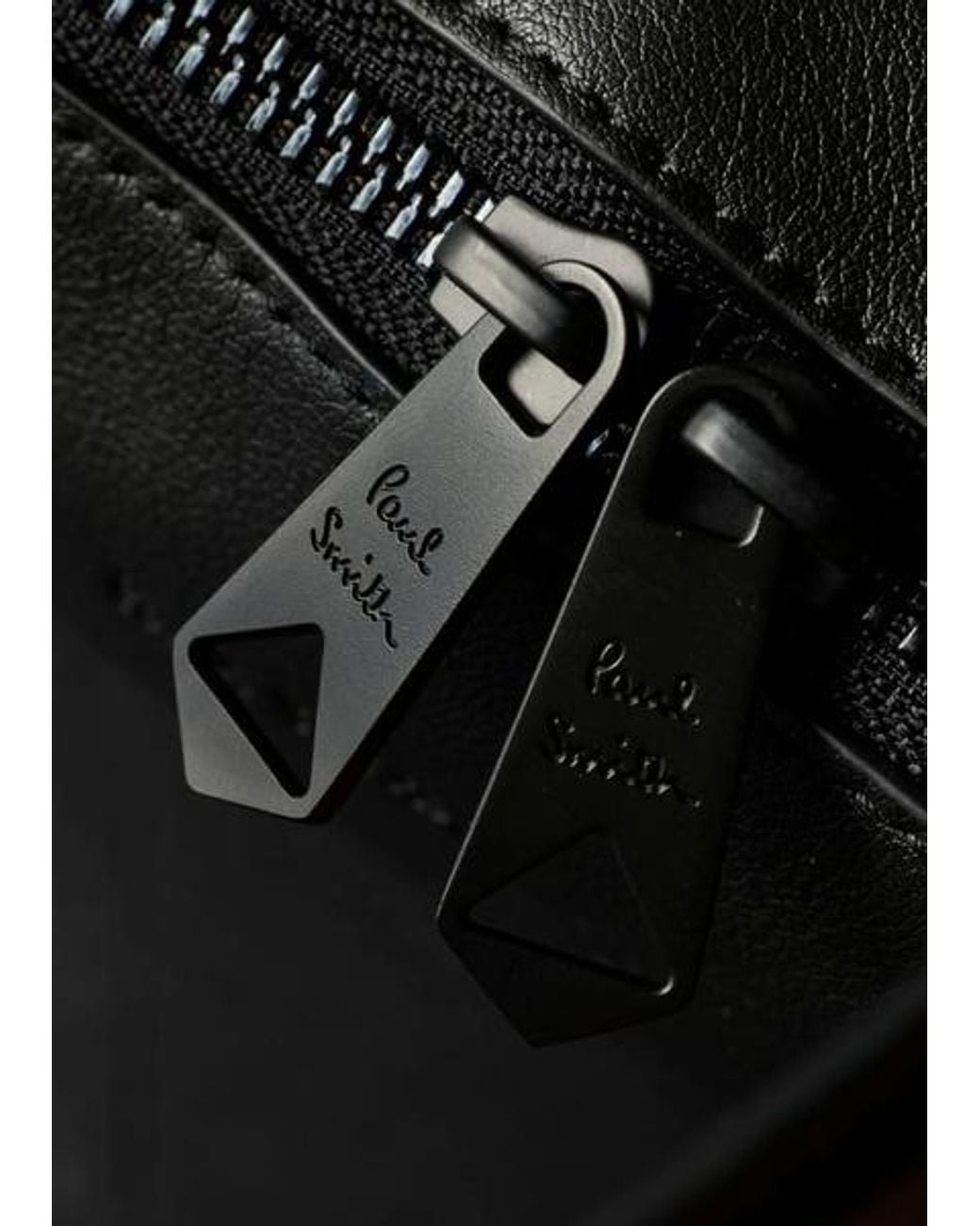 Paul Smith Black 'Hotel Stickers' Leather Folio for men