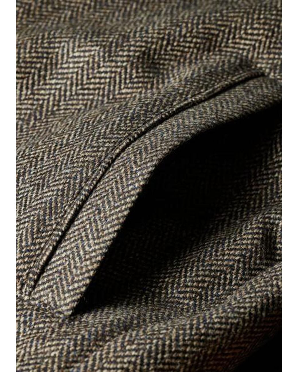 Paul Smith Black Herringbone Wool-Cashmere Zip Jacket for men