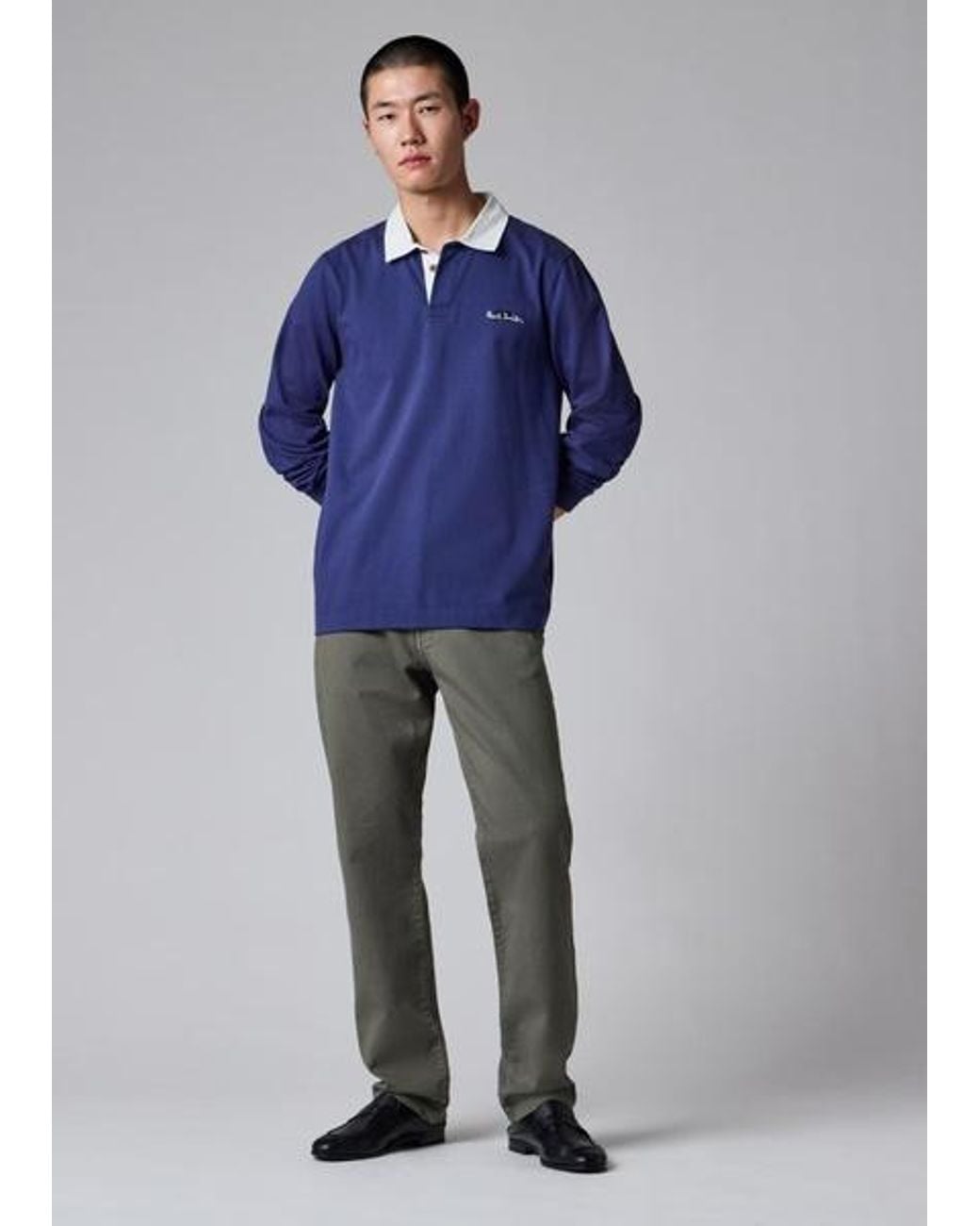 Paul Smith Blue Ps Logo Rugby Top for men