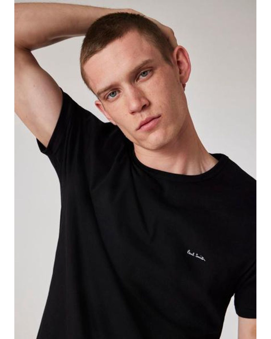 Paul Smith Blue Mixed Colour Organic Cotton Logo Lounge T-Shirts Three Pack for men