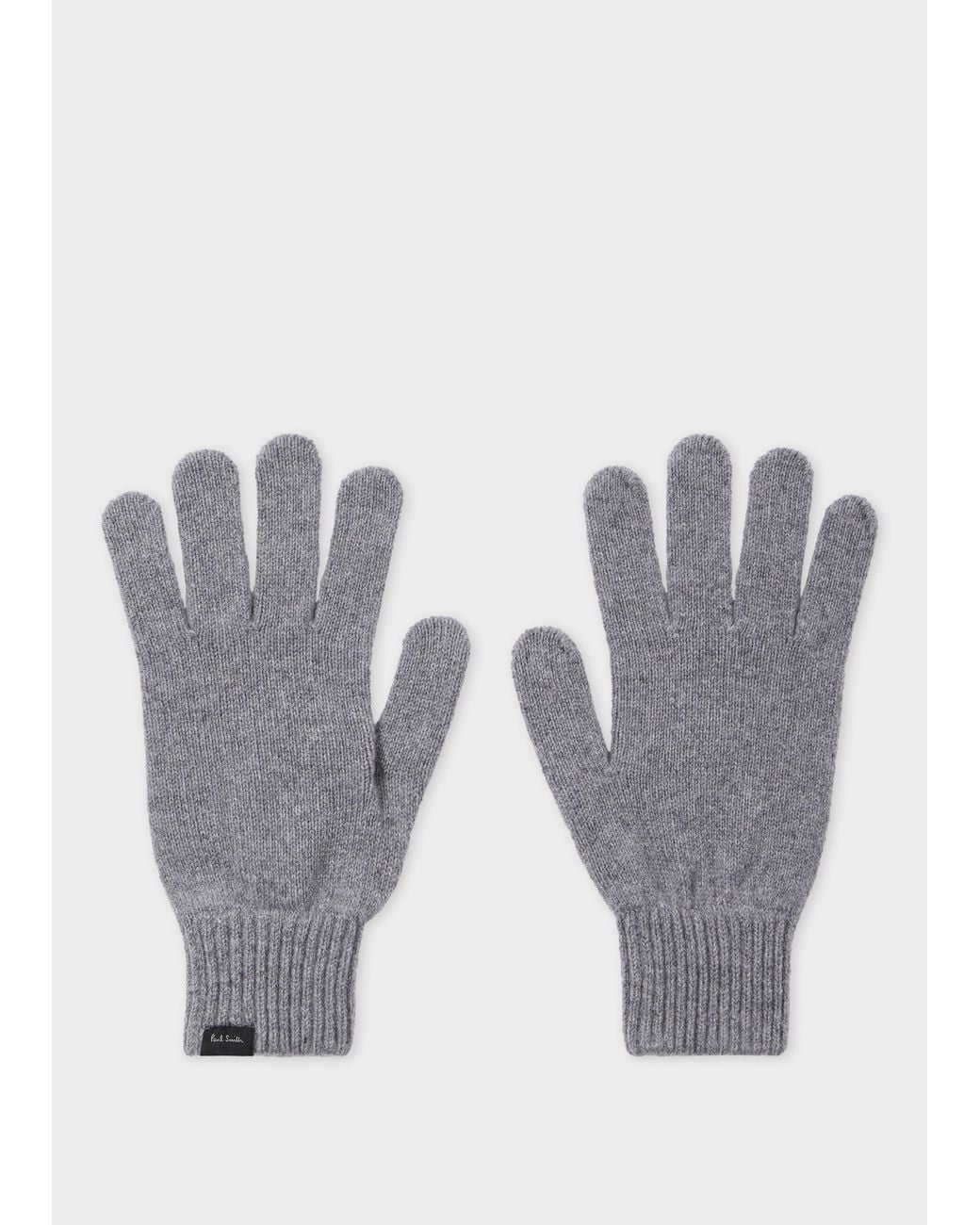 Paul Smith Gray Cashmere-Blend Gloves for men