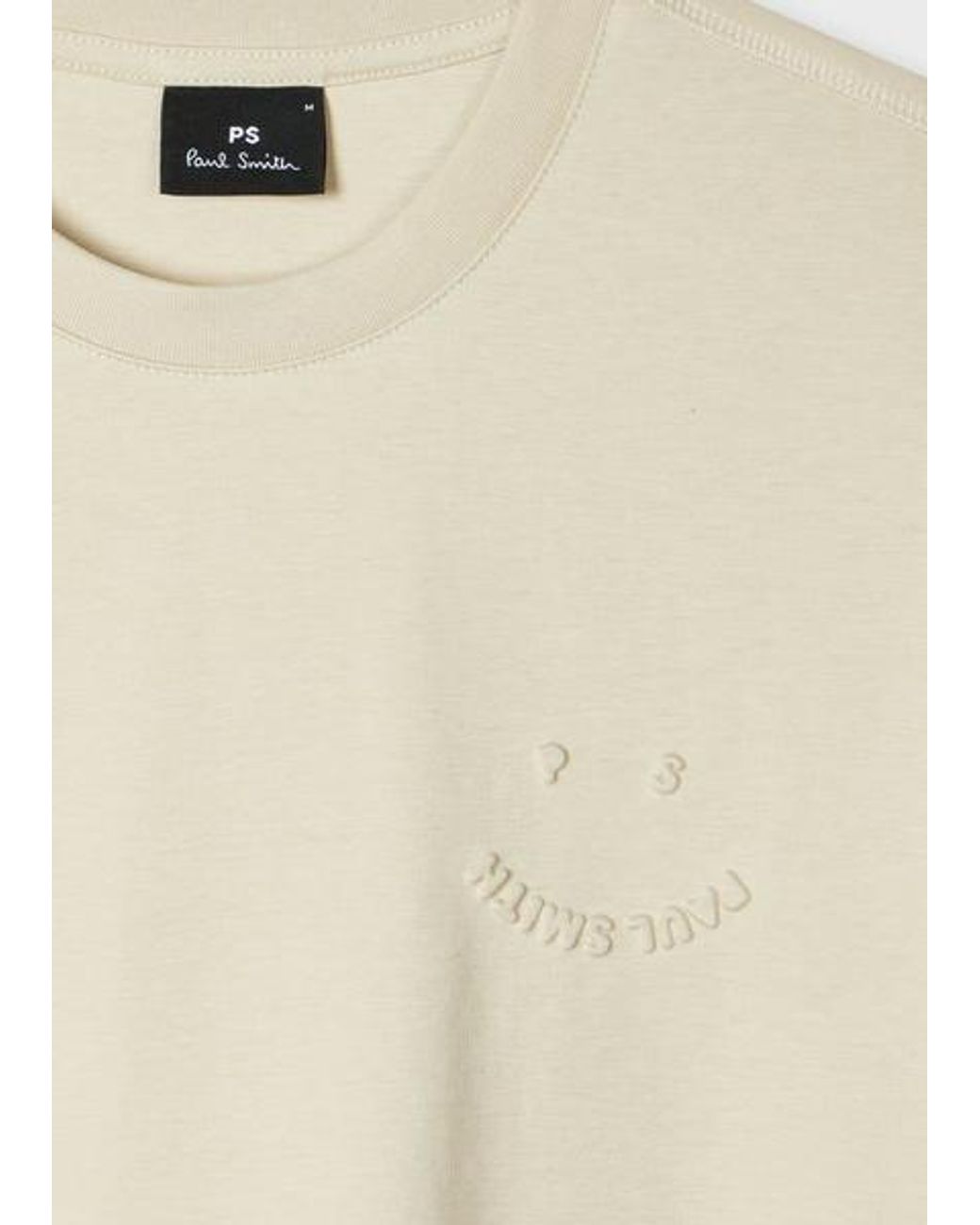 Paul Smith Natural Ecru Happy Logo T-Shirt for men