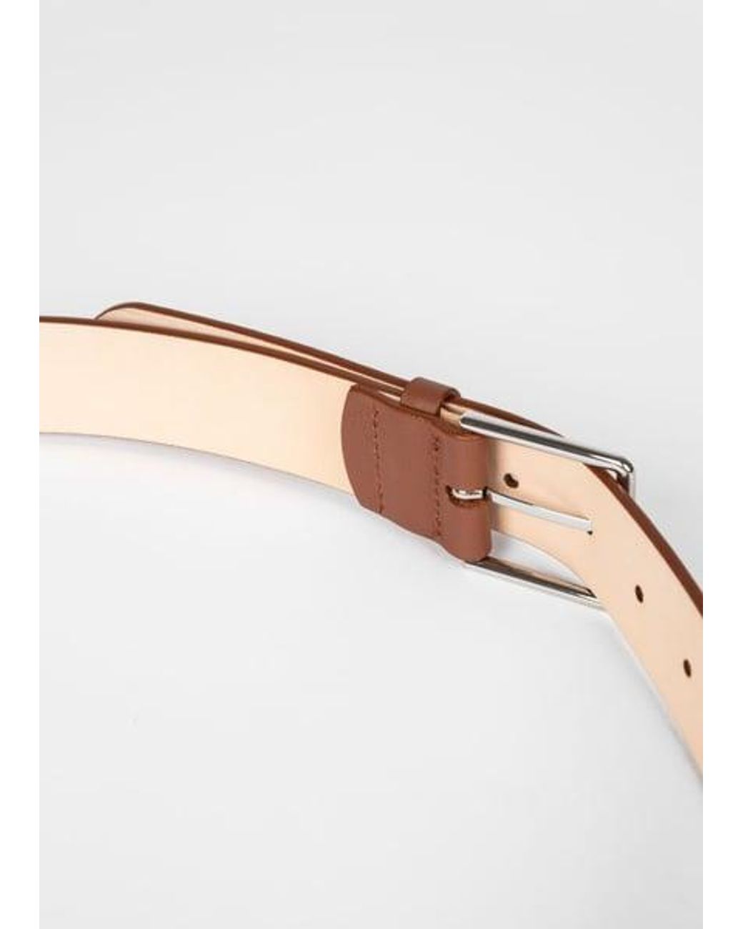 Paul Smith Brown 'signature Stripe' Leather Belt for men
