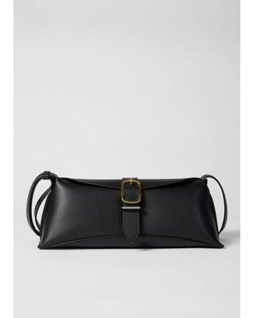Paul Smith Black Leather Buckle Shoulder Bag