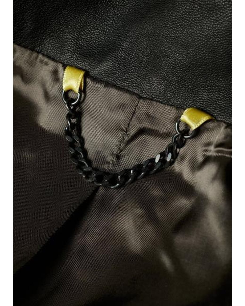 Paul Smith Black Leather Bomber Jacket