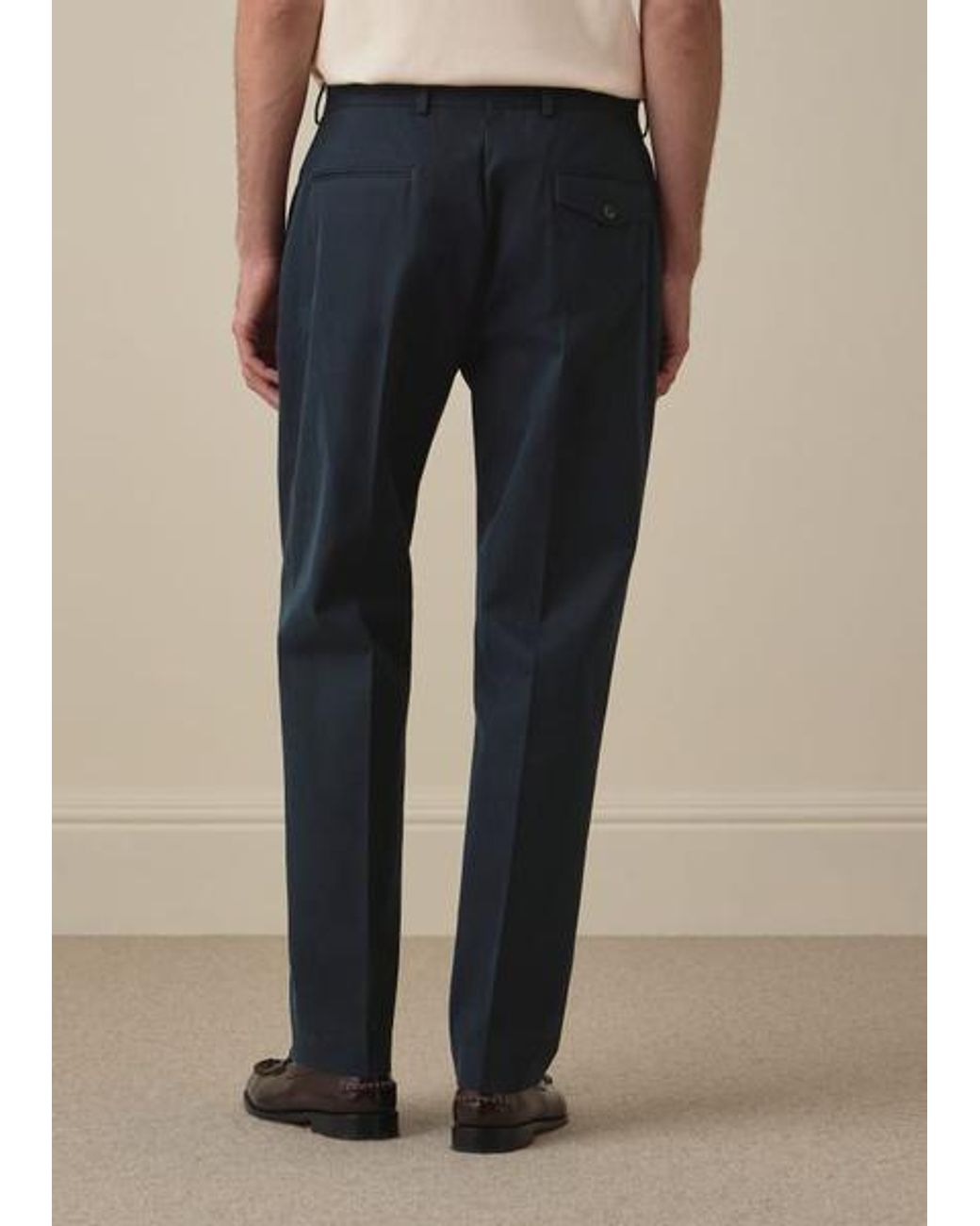 Paul Smith Blue Relaxed-Fit Cotton-Twill Chinos for men