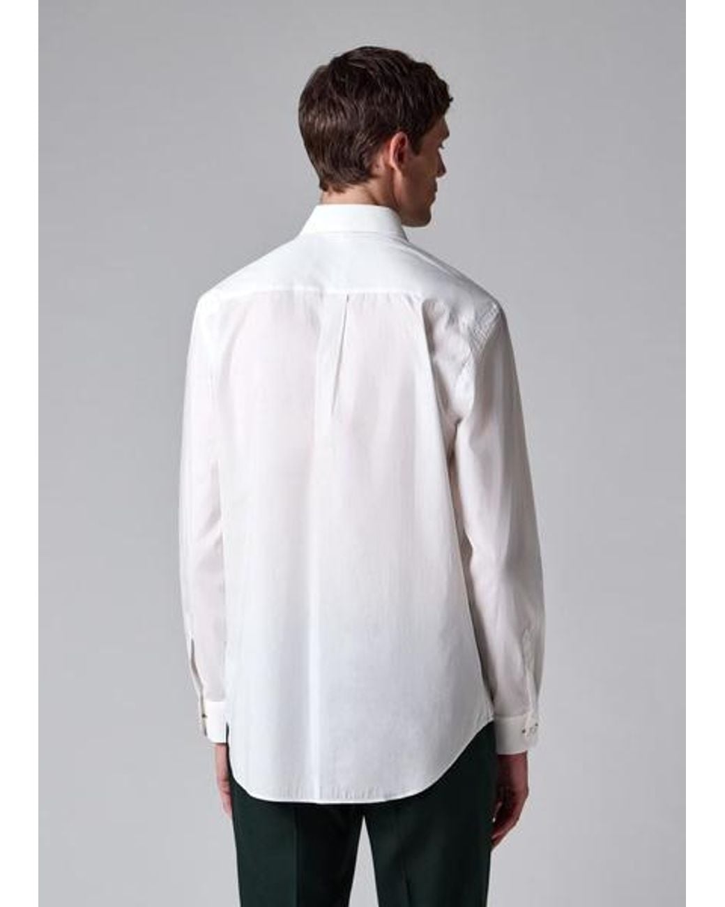 Paul Smith White Regular-Fit Stretch-Cotton Travel Shirt for men