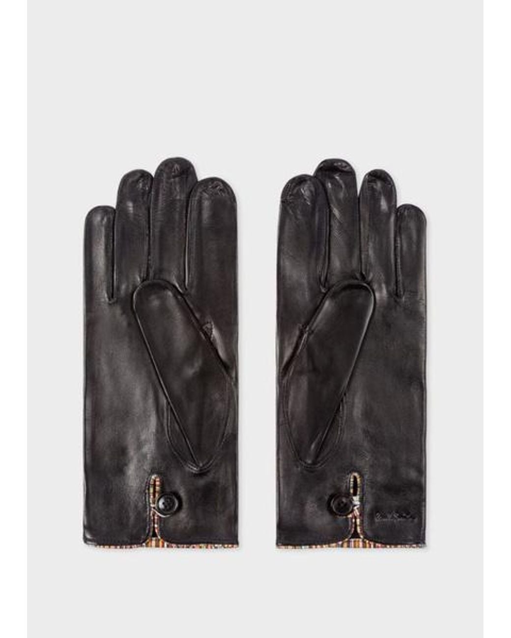 Paul Smith Black Men Glove Striped Piping for men