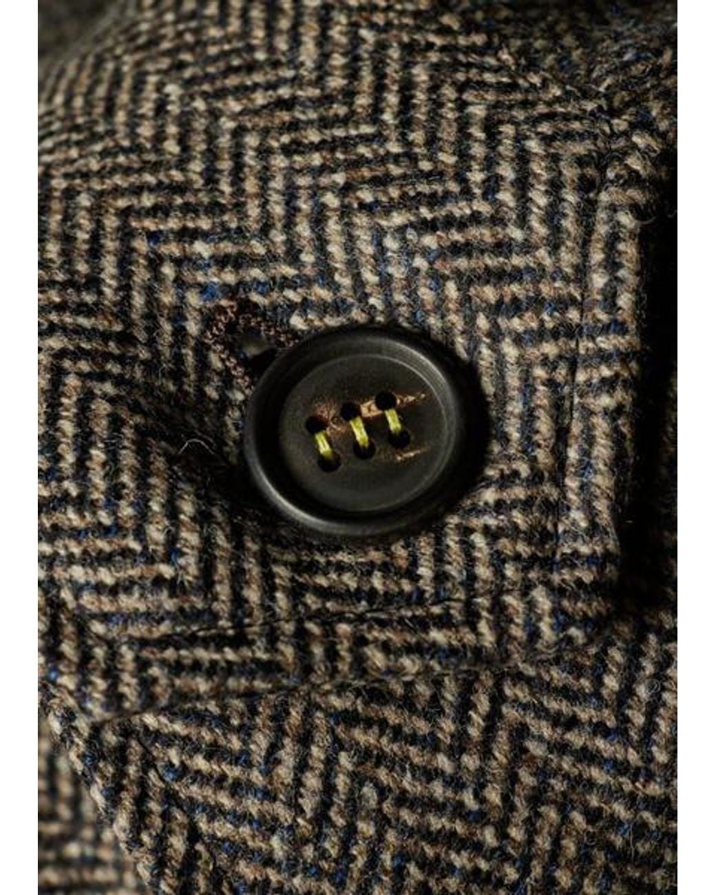 Paul Smith Black Herringbone Wool-Cashmere Zip Jacket for men