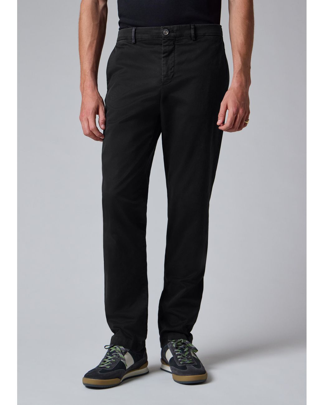 Paul Smith Black Mid-Fit Garment-Dye Chinos for men