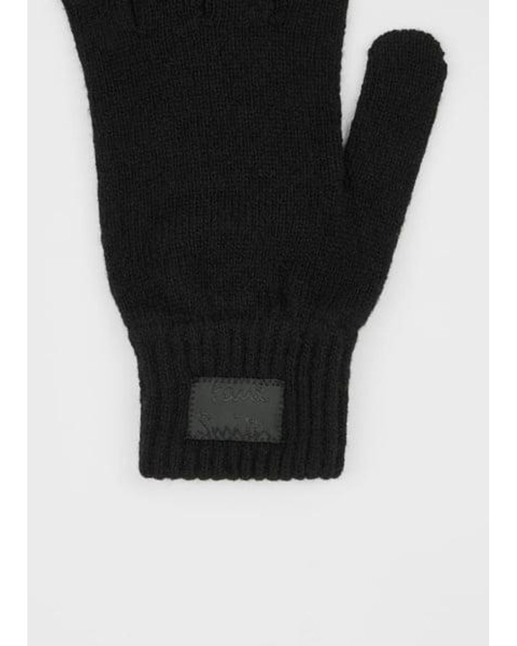 Paul Smith Black Cashmere-Blend Gloves for men