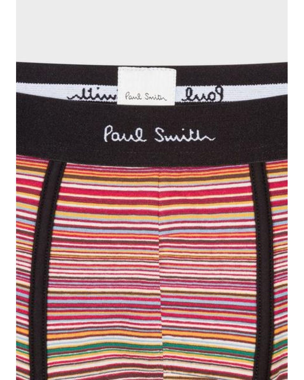 Paul Smith Red 'Signature Stripe' Organic-Cotton Low-Rise Boxer Briefs for men