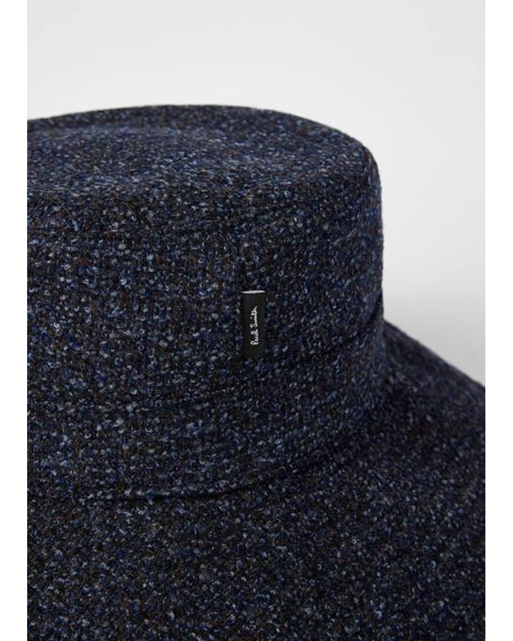 Paul Smith Blue Wool Bucket Hat for men