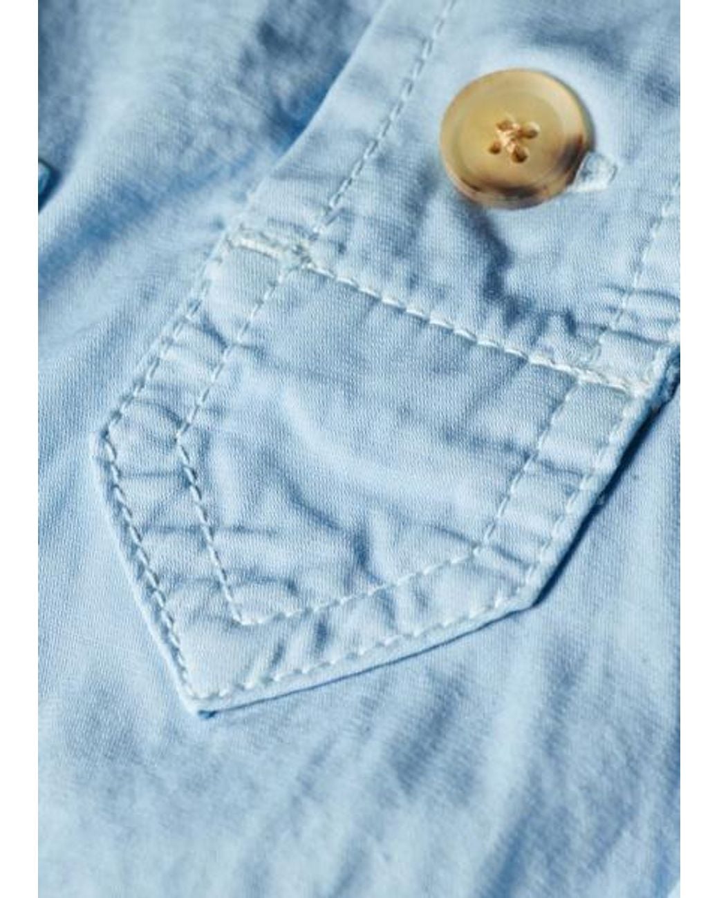 Paul Smith Blue Light Cotton Popover Jacket for men