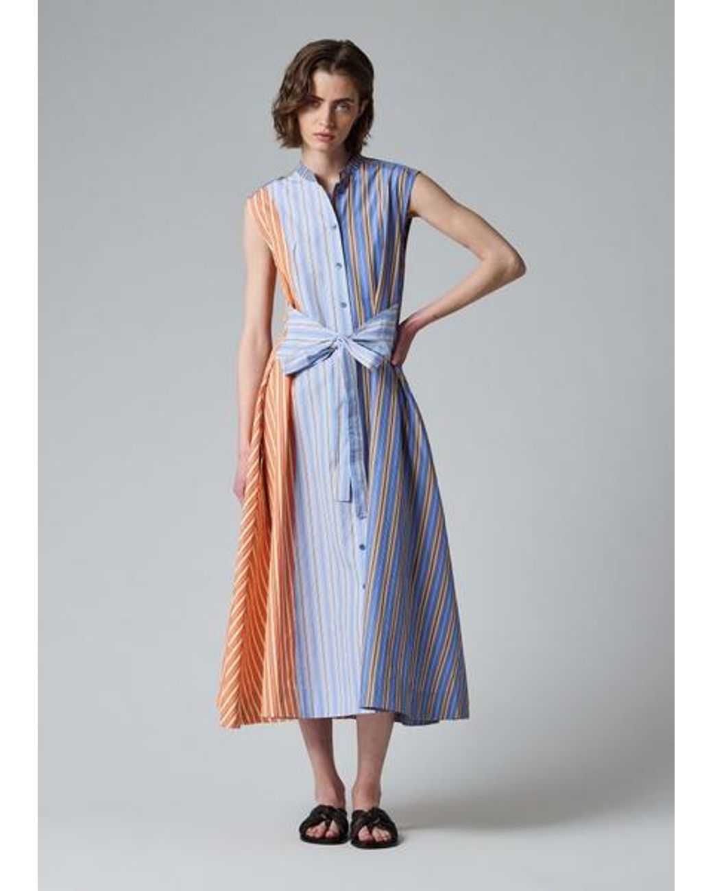Paul Smith Gray And 'Mix Up Stripe' Shirt Dress