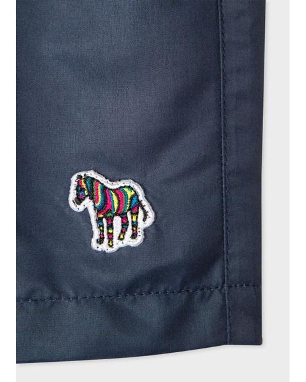 Paul Smith Black Zebra Logo Swim Shorts for men