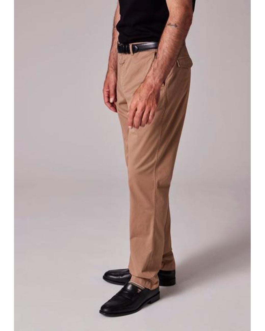 Paul Smith Brown Tapered-Fit Stretch-Cotton Chinos for men