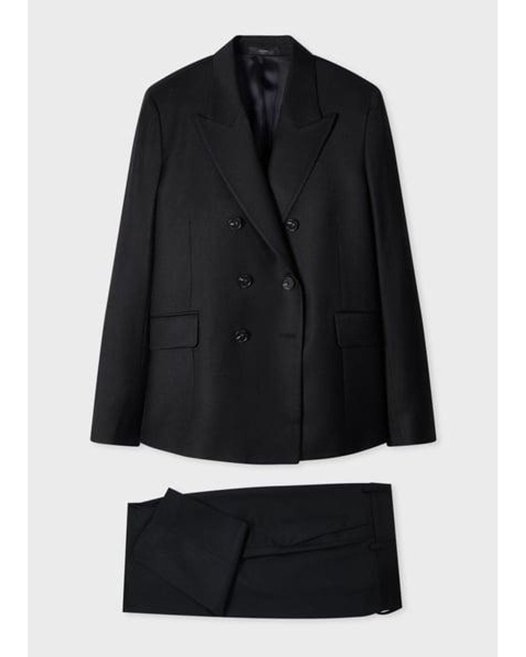 Paul Smith Black Wool-Cashmere Blend Two-Piece Suit