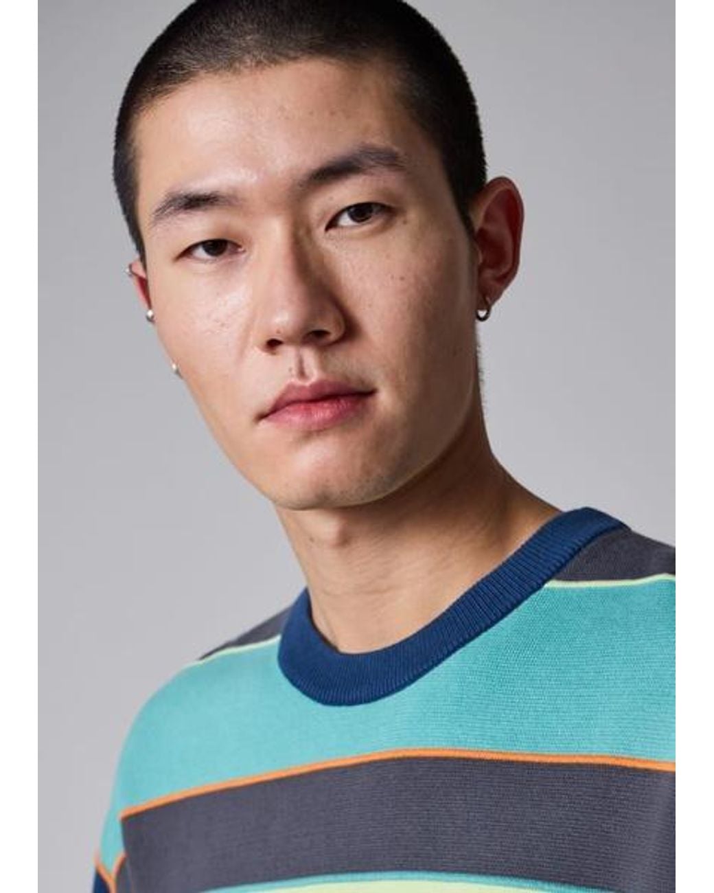Paul Smith Green Milano Cotton Stripe Sweater for men